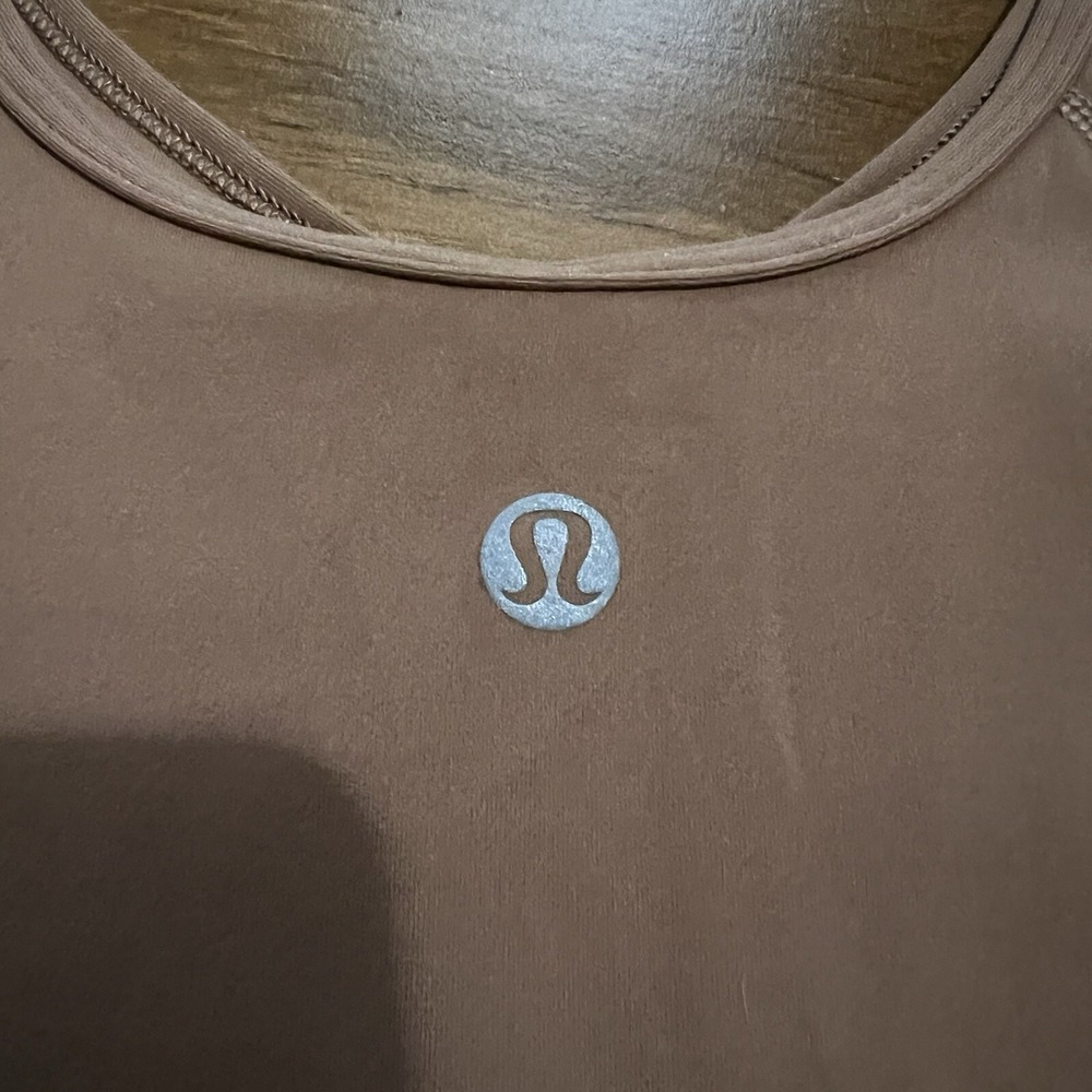 Lululemon Align Long Sleeve V Neck Crop Top Shirt  Size 10 Dusty Clay - Picture 5 of 8